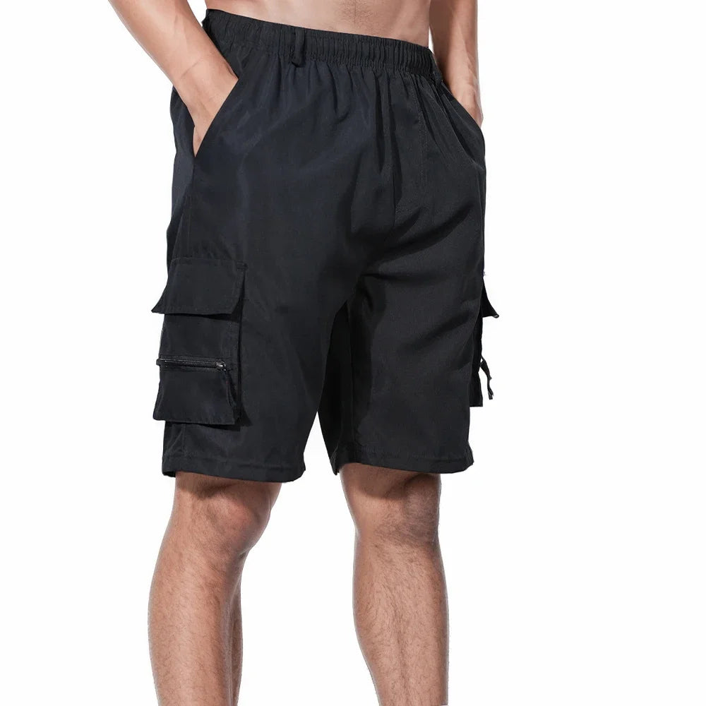 Oversized Elastic Cargo Shorts