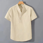 Mandarin Loose Fit Button Up