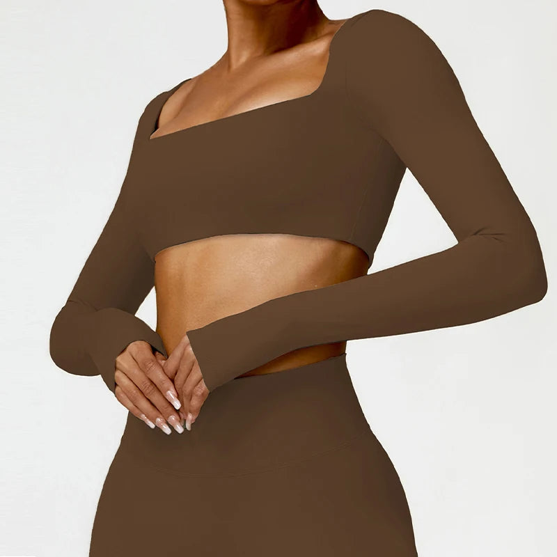 The Contour Long-Sleeve Crop Top