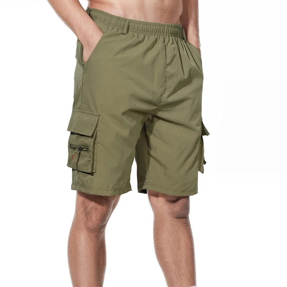 Oversized Elastic Cargo Shorts