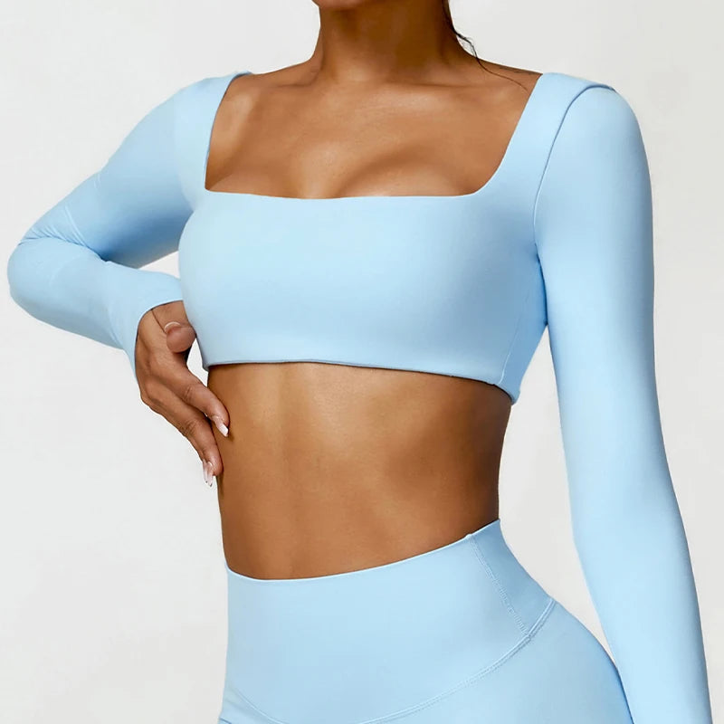 The Contour Long-Sleeve Crop Top