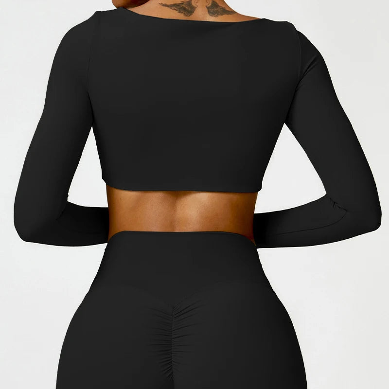 The Contour Long-Sleeve Crop Top