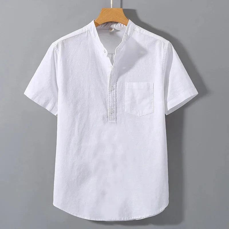 Mandarin Loose Fit Button Up
