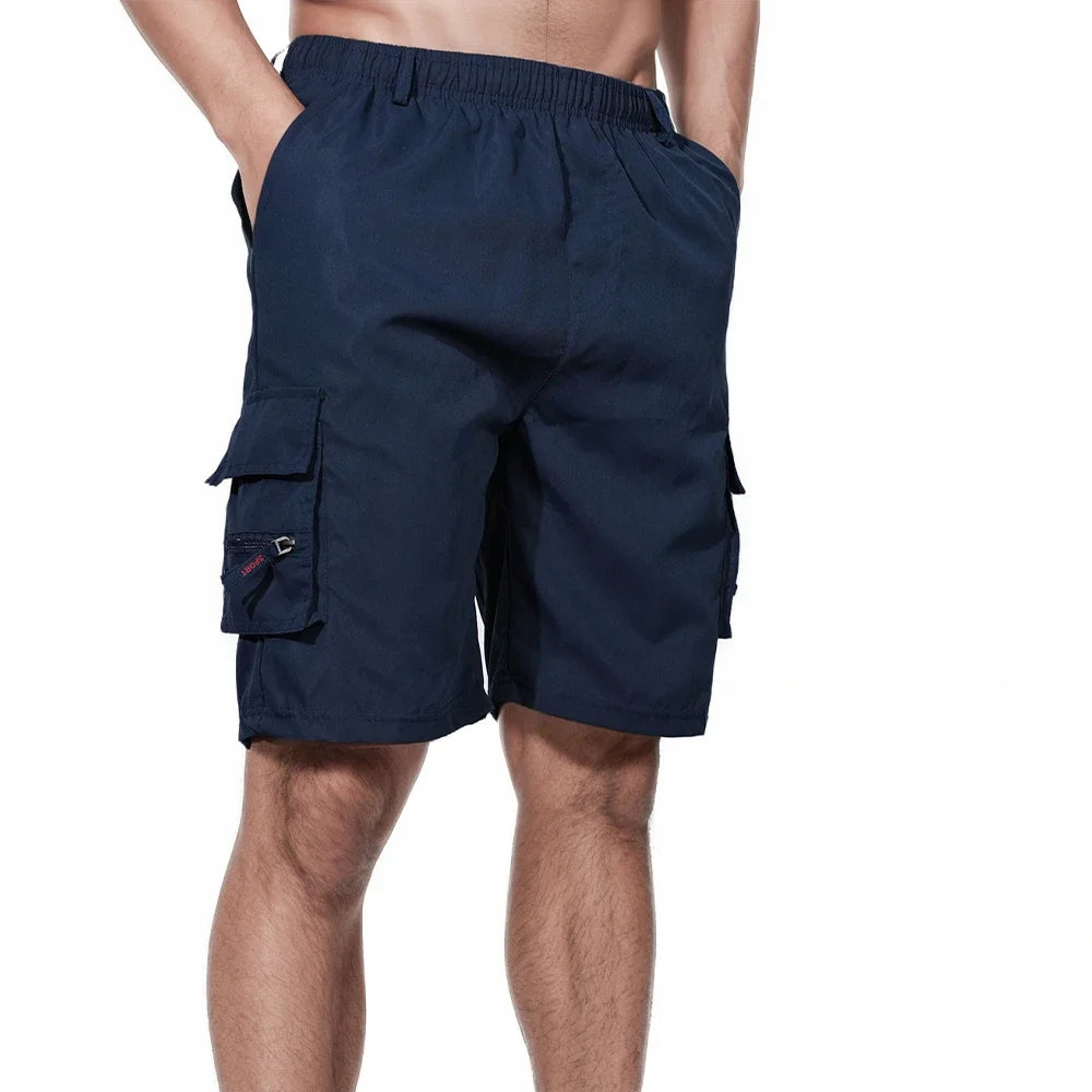 Oversized Elastic Cargo Shorts