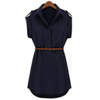 Short Sleeve Dress With Belt
