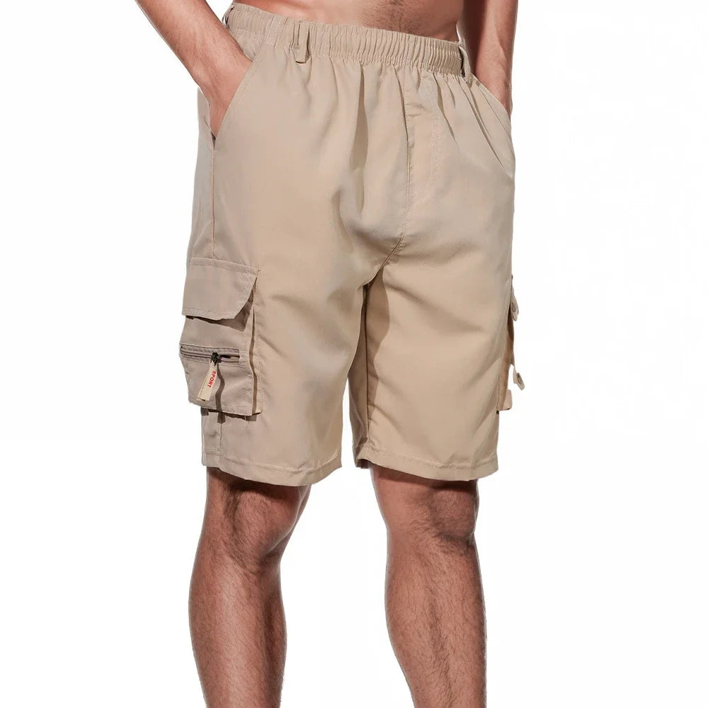 Oversized Elastic Cargo Shorts