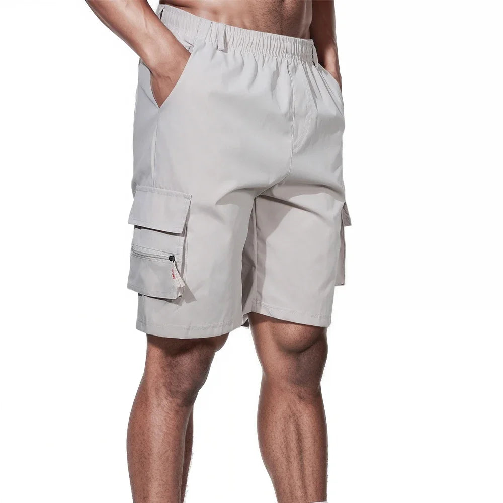 Oversized Elastic Cargo Shorts