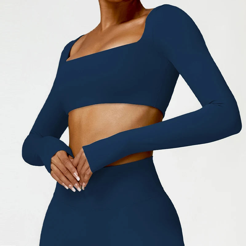 The Contour Long-Sleeve Crop Top
