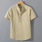 Mandarin Loose Fit Button Up