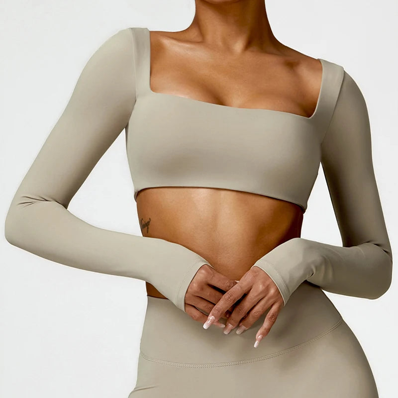 The Contour Long-Sleeve Crop Top