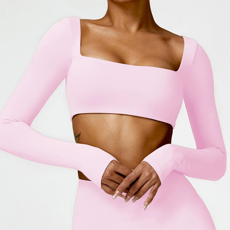 The Contour Long-Sleeve Crop Top