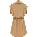 Short Sleeve Dress With Belt