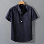 Mandarin Loose Fit Button Up