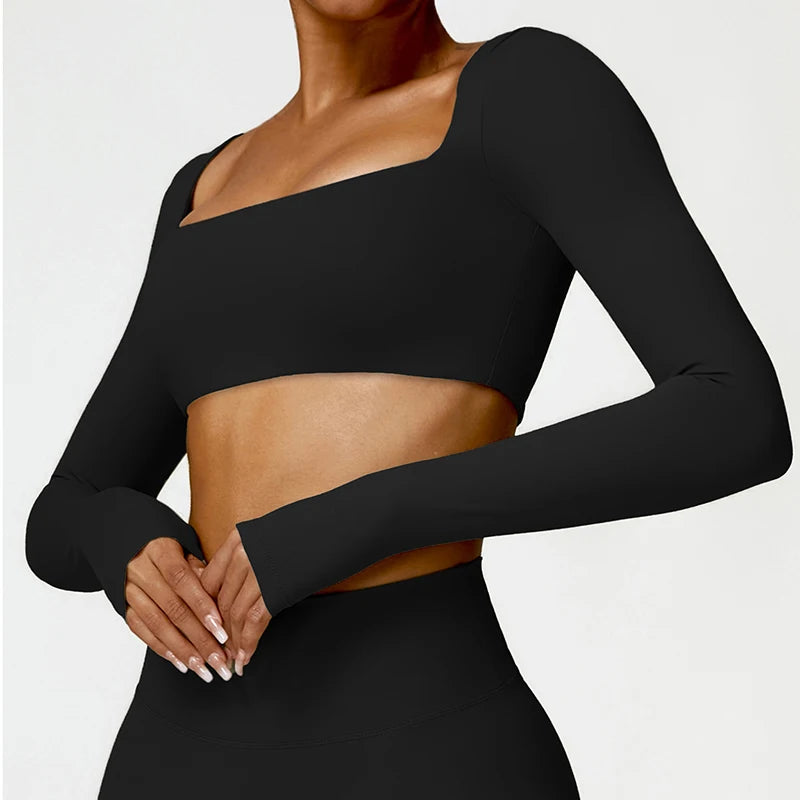 The Contour Long-Sleeve Crop Top