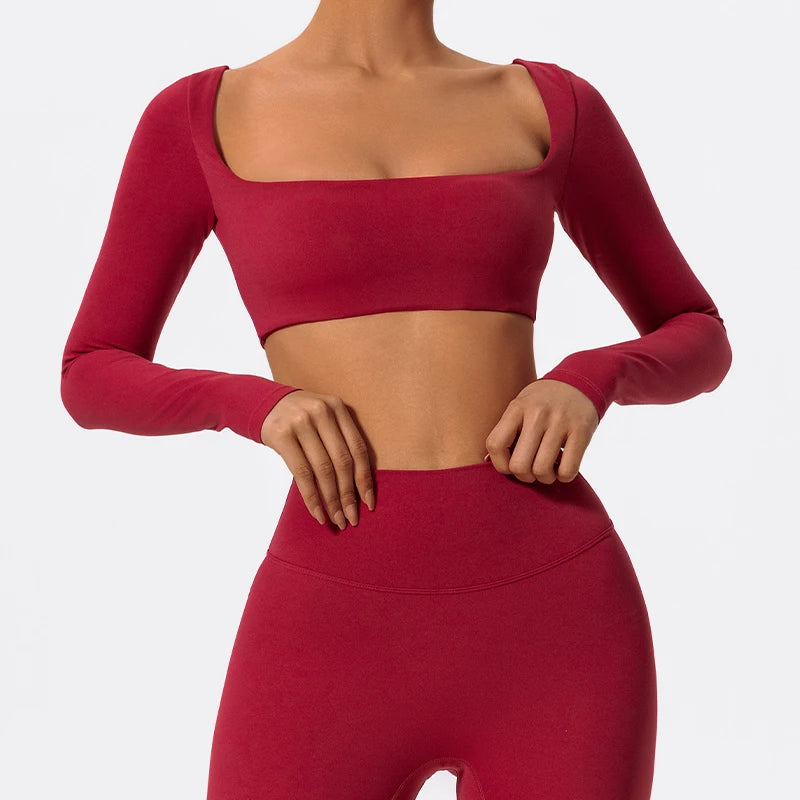 The Contour Long-Sleeve Crop Top